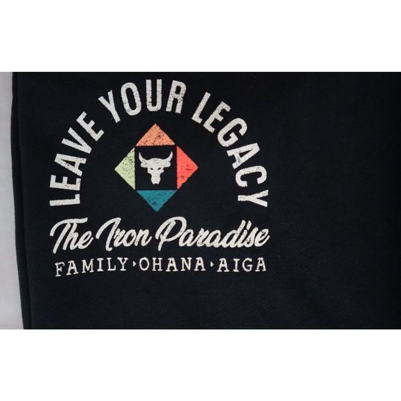 Under Armour Women's Sz S Black Project Rock Heavyweight Terry Jogger Pants $90 - Picture 9 of 13